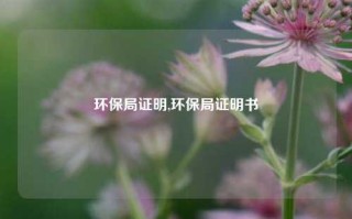 环保局证明,环保局证明书