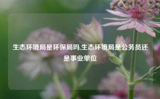 生态环境局是环保局吗,生态环境局是公务员还是事业单位