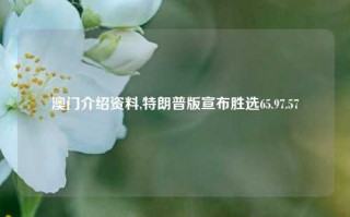 澳门介绍资料,特朗普版宣布胜选65.97.57