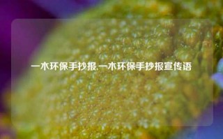 一木环保手抄报,一木环保手抄报宣传语