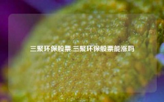 三聚环保股票,三聚环保股票能涨吗