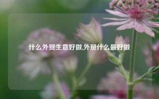 什么外贸生意好做,外贸什么最好做