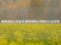 粮食贸易公司名字,粮贸有限公司取什么名字好