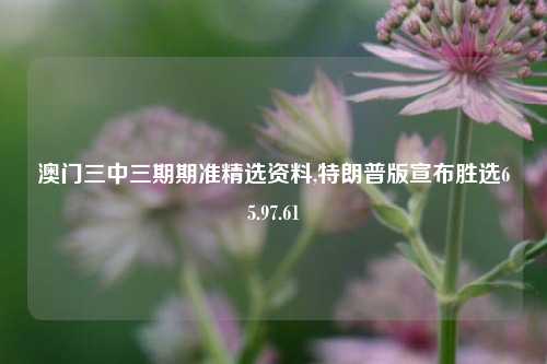 澳门三中三期期准精选资料,特朗普版宣布胜选65.97.61-第1张图片-北京达源环保科技有限公司